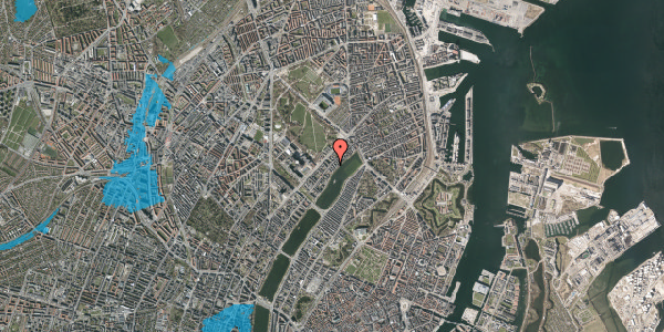 Oversvømmelsesrisiko fra vandløb på Hedemannsgade 9, 3. tv, 2100 København Ø