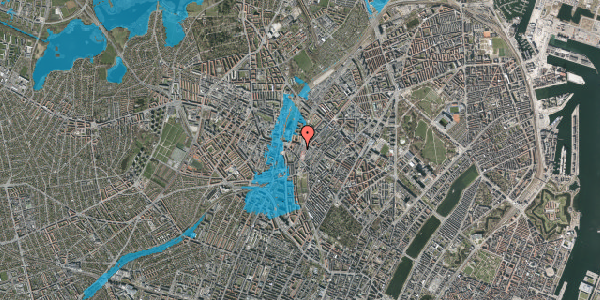 Oversvømmelsesrisiko fra vandløb på Heimdalsgade 12A, 1. , 2200 København N