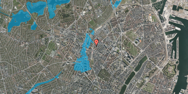 Oversvømmelsesrisiko fra vandløb på Heimdalsgade 22, st. tv, 2200 København N