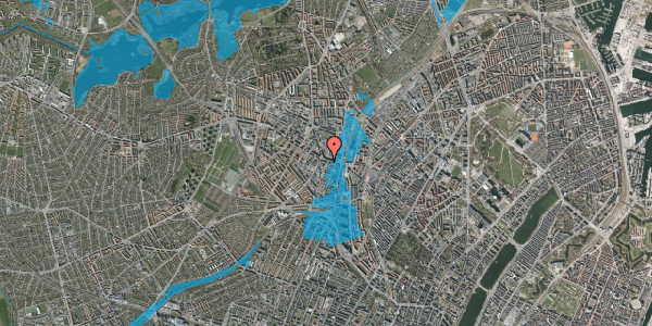 Oversvømmelsesrisiko fra vandløb på Hejrevej 2, 3. th, 2400 København NV