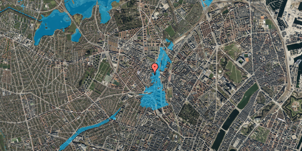 Oversvømmelsesrisiko fra vandløb på Hejrevej 17, 2. 1, 2400 København NV