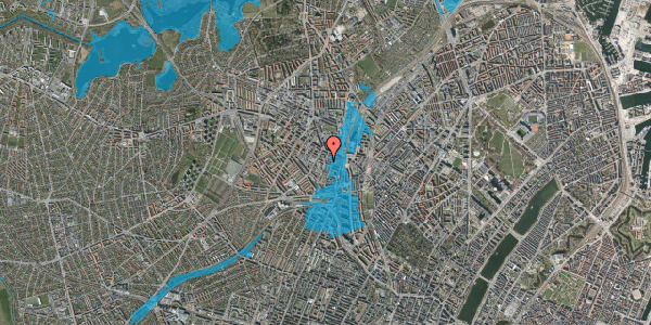 Oversvømmelsesrisiko fra vandløb på Hejrevej 21, st. th, 2400 København NV