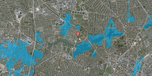 Oversvømmelsesrisiko fra vandløb på Helleborg 5, 2. tv, 2700 Brønshøj