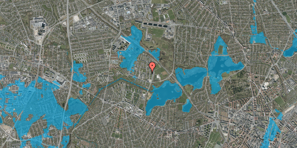Oversvømmelsesrisiko fra vandløb på Helleborg 11, st. mf, 2700 Brønshøj