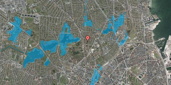 Oversvømmelsesrisiko fra vandløb på Henriksvej 6, 2400 København NV