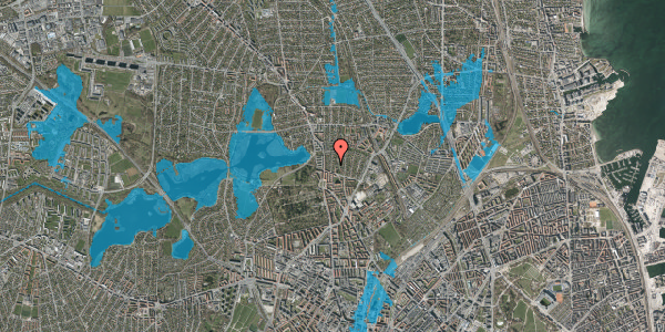 Oversvømmelsesrisiko fra vandløb på Henriksvej 8, 2400 København NV