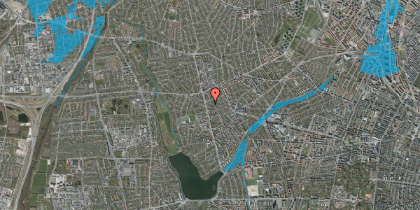 Oversvømmelsesrisiko fra vandløb på Herlufsholmvej 33, 2720 Vanløse