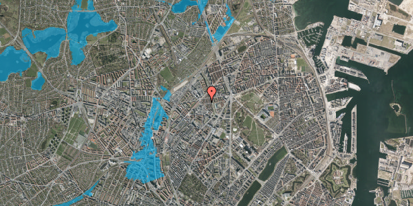 Oversvømmelsesrisiko fra vandløb på Hildursgade 13, st. th, 2100 København Ø