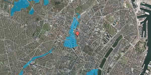 Oversvømmelsesrisiko fra vandløb på Hillerødgade 24, 2. tv, 2200 København N