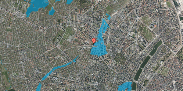 Oversvømmelsesrisiko fra vandløb på Hillerødgade 57, st. tv, 2200 København N