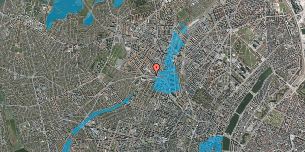 Oversvømmelsesrisiko fra vandløb på Hillerødgade 67, st. tv, 2200 København N