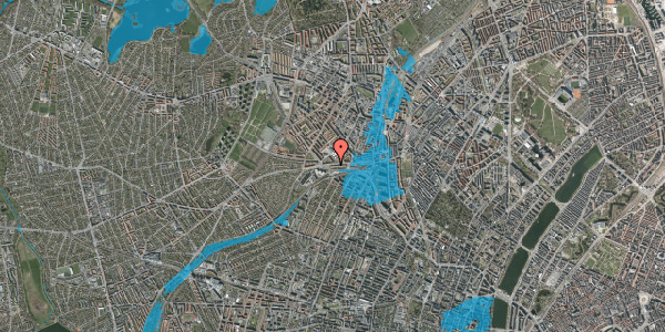 Oversvømmelsesrisiko fra vandløb på Hillerødgade 81, st. tv, 2200 København N