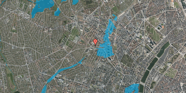 Oversvømmelsesrisiko fra vandløb på Hillerødgade 88, st. th, 2200 København N