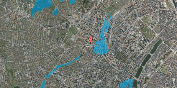 Oversvømmelsesrisiko fra vandløb på Hillerødgade 92, 2. th, 2200 København N