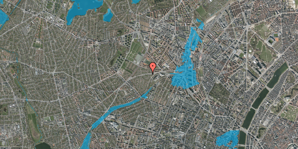 Oversvømmelsesrisiko fra vandløb på Hillerødgade 117, 2400 København NV