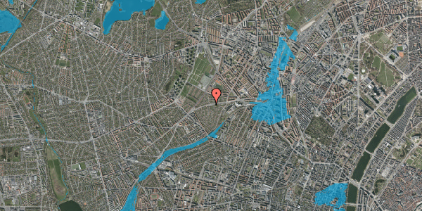 Oversvømmelsesrisiko fra vandløb på Hillerødgade 137, 2400 København NV