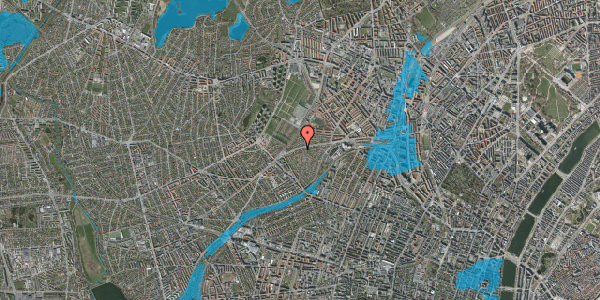 Oversvømmelsesrisiko fra vandløb på Hillerødgade 147, 2400 København NV