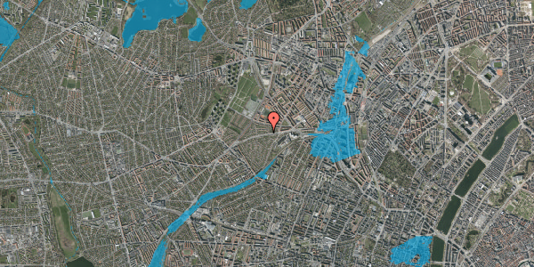 Oversvømmelsesrisiko fra vandløb på Hillerødgade 156, 2400 København NV