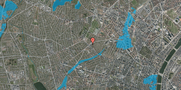 Oversvømmelsesrisiko fra vandløb på Hillerødgade 177, st. tv, 2400 København NV