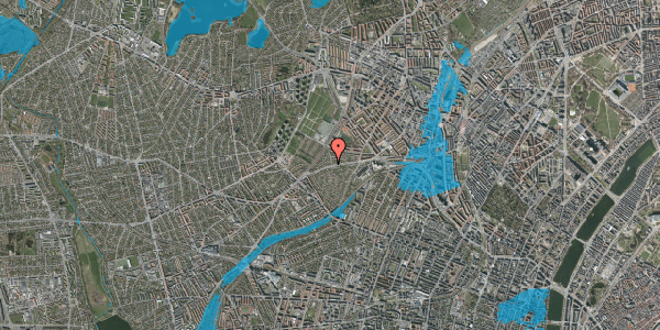 Oversvømmelsesrisiko fra vandløb på Hillerødgade 180, 2400 København NV