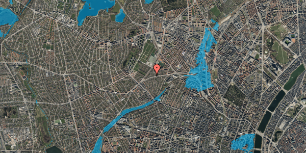 Oversvømmelsesrisiko fra vandløb på Hillerødgade 182, 2400 København NV