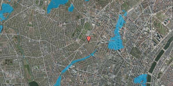 Oversvømmelsesrisiko fra vandløb på Hillerødgade 200, 2400 København NV
