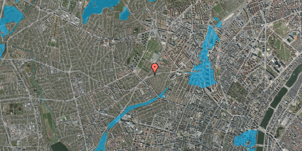 Oversvømmelsesrisiko fra vandløb på Hillerødgade 202, 2400 København NV
