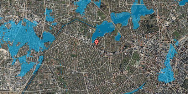 Oversvømmelsesrisiko fra vandløb på Hirsevej 3, 2. th, 2700 Brønshøj