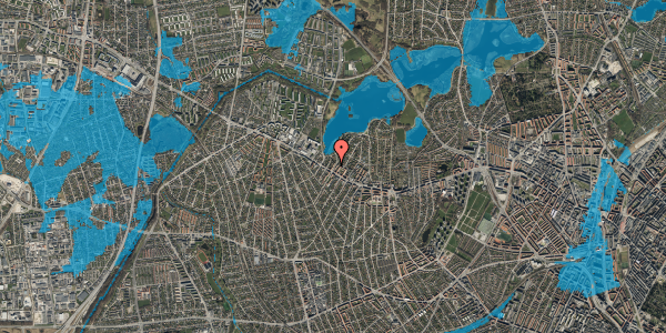 Oversvømmelsesrisiko fra vandløb på Hirsevej 9, st. th, 2700 Brønshøj