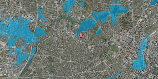 Oversvømmelsesrisiko fra vandløb på Hirsevej 9, 1. tv, 2700 Brønshøj