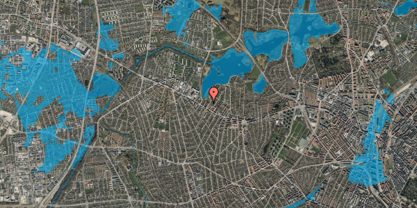 Oversvømmelsesrisiko fra vandløb på Hirsevej 15, 1. th, 2700 Brønshøj