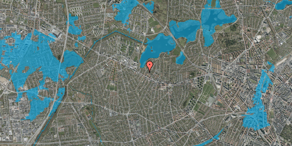 Oversvømmelsesrisiko fra vandløb på Hirsevej 16, 2. tv, 2700 Brønshøj