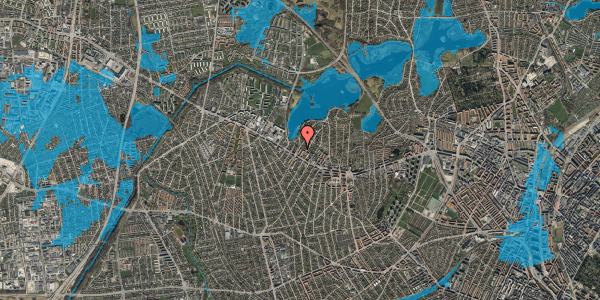 Oversvømmelsesrisiko fra vandløb på Hirsevej 16, 3. th, 2700 Brønshøj