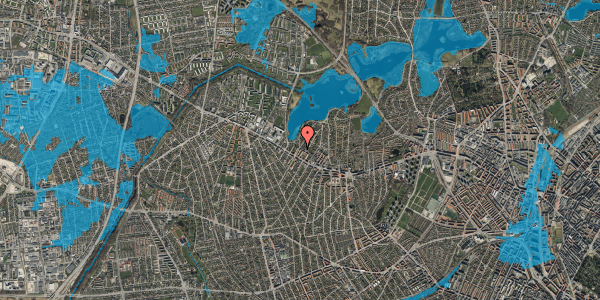 Oversvømmelsesrisiko fra vandløb på Hirsevej 18, 1. tv, 2700 Brønshøj