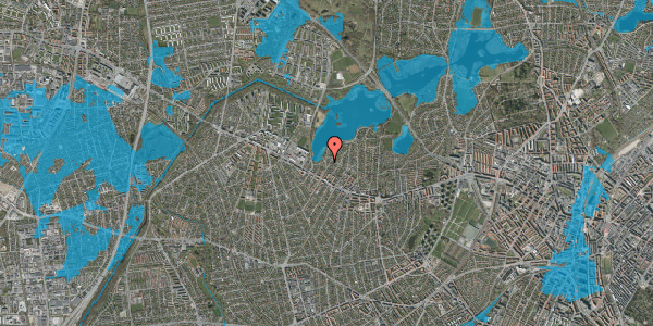 Oversvømmelsesrisiko fra vandløb på Hirsevej 26, 2700 Brønshøj