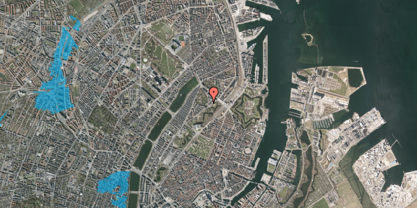 Oversvømmelsesrisiko fra vandløb på Hjalmar Brantings Plads 4, st. , 2100 København Ø