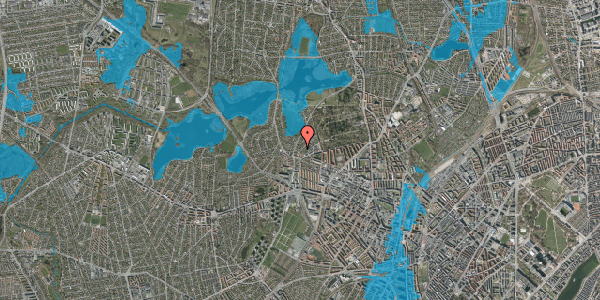 Oversvømmelsesrisiko fra vandløb på Hjortholms Allé 9, 1. , 2400 København NV
