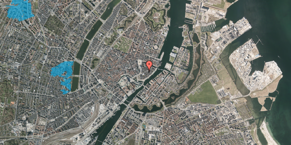 Oversvømmelsesrisiko fra vandløb på Holbergsgade 10, 1. th, 1057 København K