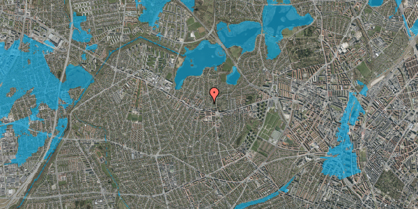 Oversvømmelsesrisiko fra vandløb på Holcks Plads 11, 1. , 2700 Brønshøj