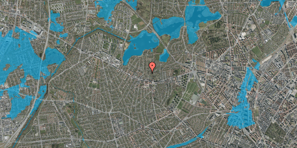 Oversvømmelsesrisiko fra vandløb på Holcks Plads 18, 2700 Brønshøj