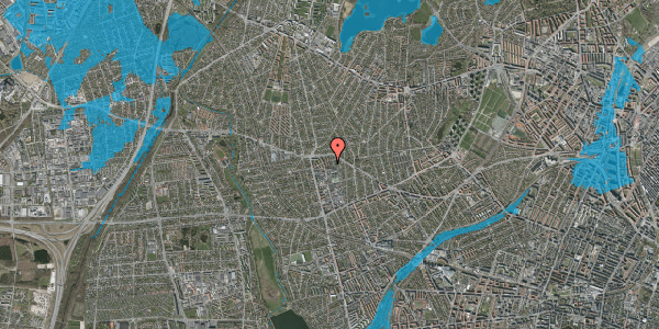 Oversvømmelsesrisiko fra vandløb på Holsteinborgvej 11, 2. th, 2720 Vanløse