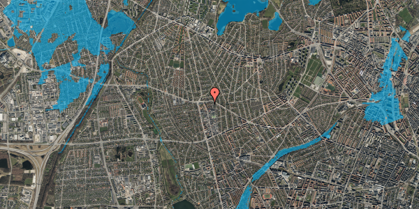 Oversvømmelsesrisiko fra vandløb på Holsteinborgvej 12, st. tv, 2720 Vanløse