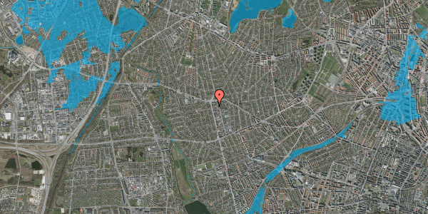 Oversvømmelsesrisiko fra vandløb på Holsteinborgvej 34, 1. th, 2720 Vanløse