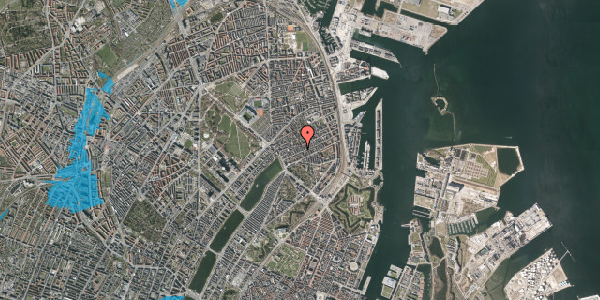 Oversvømmelsesrisiko fra vandløb på Holsteinsgade 14, 4. tv, 2100 København Ø