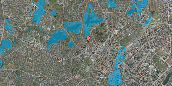 Oversvømmelsesrisiko fra vandløb på Horsebakken 1C, 2400 København NV