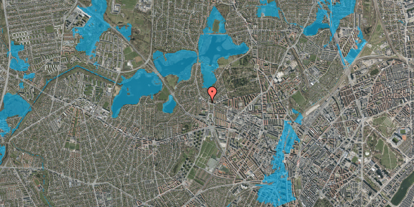 Oversvømmelsesrisiko fra vandløb på Horsebakken 1D, 2400 København NV