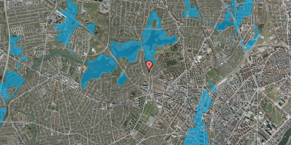Oversvømmelsesrisiko fra vandløb på Horsebakken 18, 2400 København NV