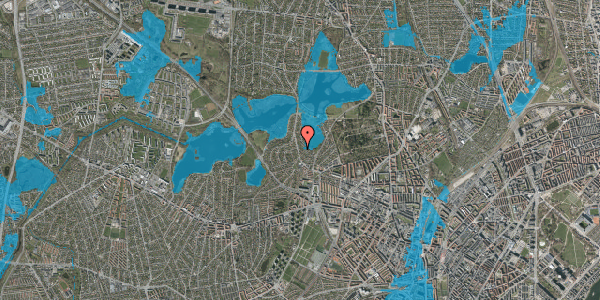 Oversvømmelsesrisiko fra vandløb på Horsebakken 36, 2400 København NV