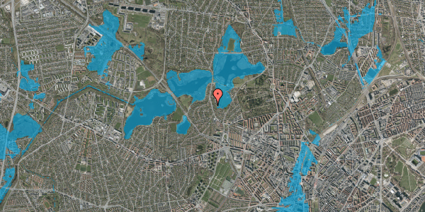 Oversvømmelsesrisiko fra vandløb på Horsebakken 44, 2400 København NV
