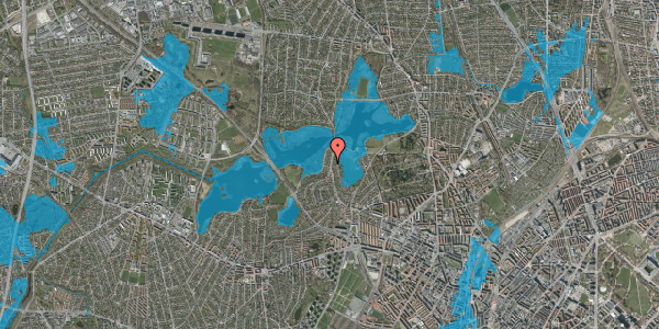 Oversvømmelsesrisiko fra vandløb på Horsebakken 45, 2400 København NV
